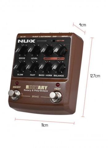 2-In-1 Rotary Speaker Simulator And Polyphonic Octave Guitar Effect Pedal