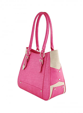 Polyester Blend Shoulder Bag Pink