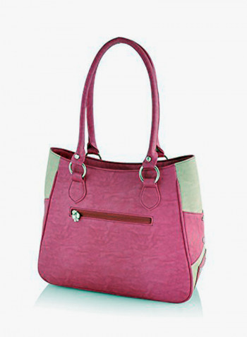 Polyester Blend Shoulder Bag Pink
