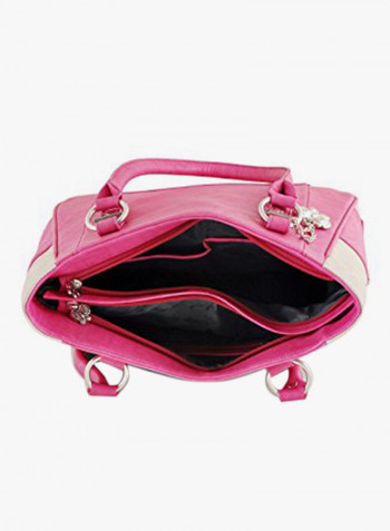 Polyester Blend Shoulder Bag Pink