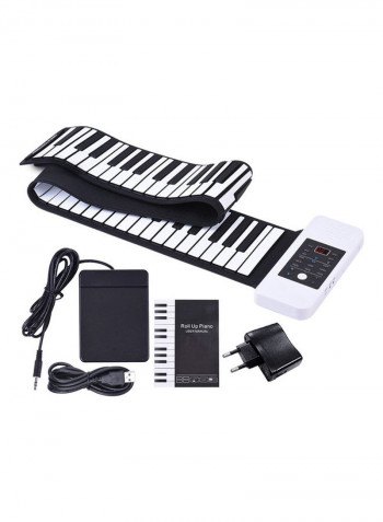 Portable Silicon 88 Keys Hand Roll Up Piano with Electronic USB Keyboard
