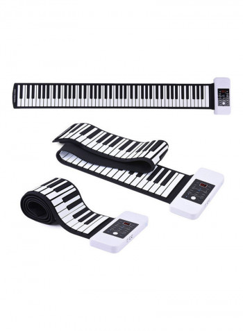 Portable Silicon 88 Keys Hand Roll Up Piano with Electronic USB Keyboard