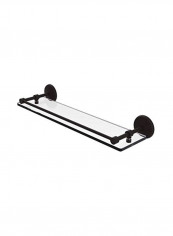 Monte Carlo Collection Rail Glass Shelf Black/Clear 22inch