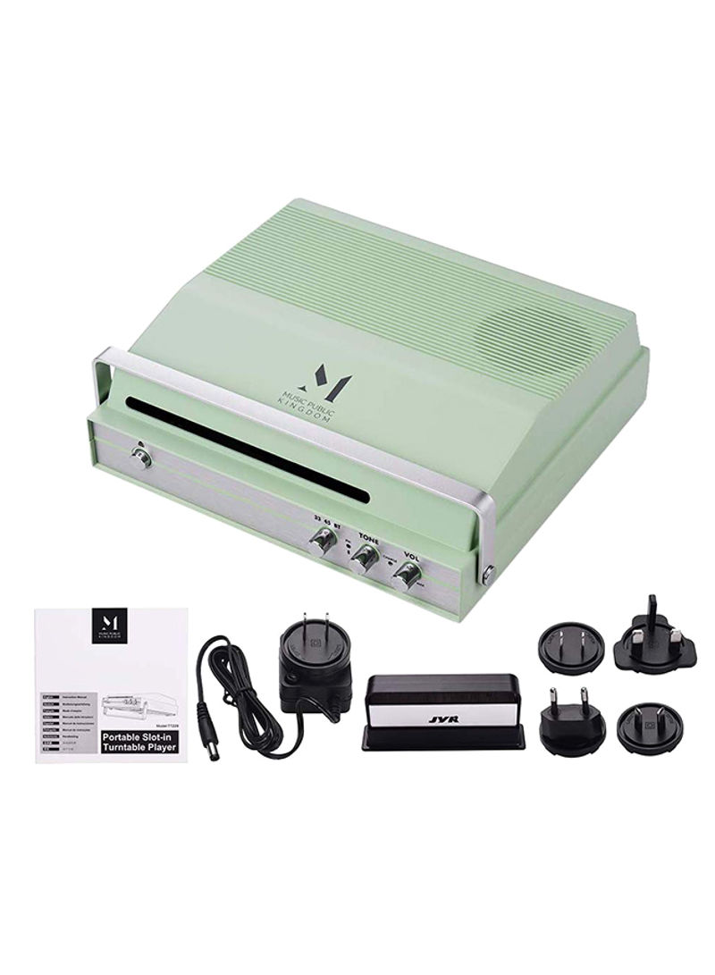 Portable Slot-In Record Player With Built In Stereo Speaker And Volume Control CDP1062 Green/Black/Silver