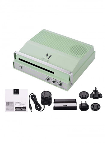 Portable Slot-In Record Player With Built In Stereo Speaker And Volume Control CDP1062 Green/Black/Silver