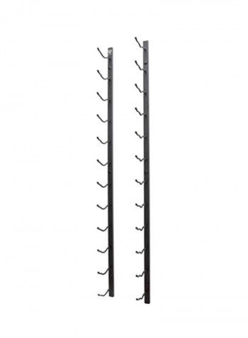 Wall Series Wall Mounted Bottle Rack Satin Black 4feet