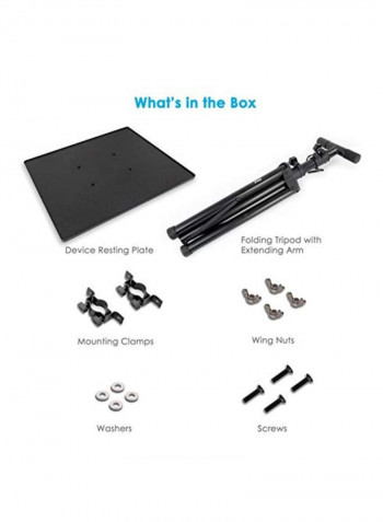 Adjustable Equipment Studio Stand Black