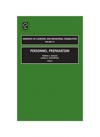 Personnel Preparation : Advances In Learning And Behavioral Disabilities, Volume 21 Hardcover