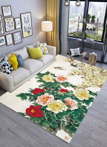 Floral Pattern Rectangular Carpet Multicolour 140x200centimeter