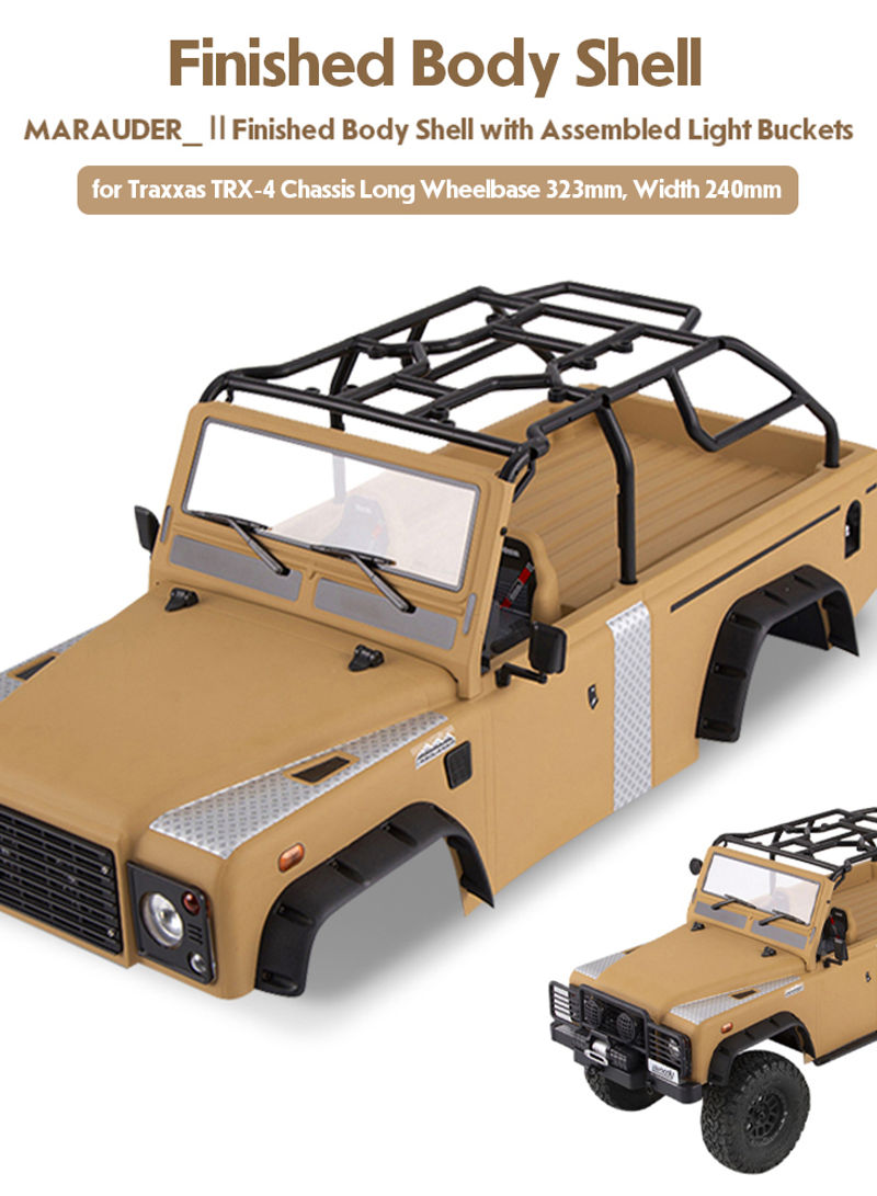 Finished Body Shell Kit With Light Buckets For Traxxas TRX-4 Chassis RC Crawler 55 X 19 X 26cm