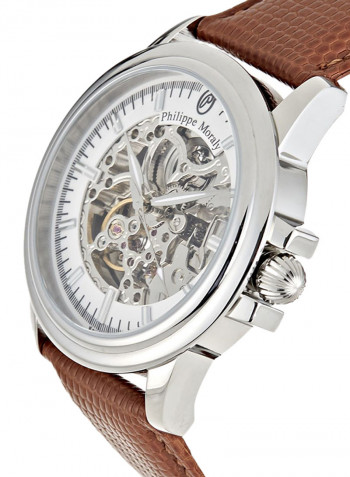 Men's Leather Analog Watch LA1777WWO