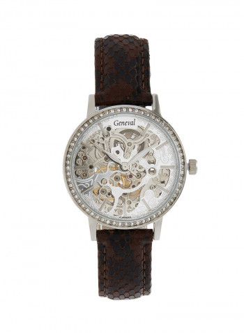 Women's Leather Analog Watch GLAS1712WWO