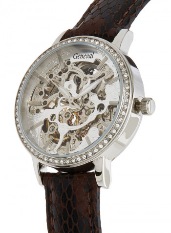 Women's Leather Analog Watch GLAS1712WWO
