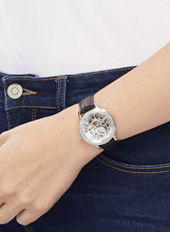 Women's Leather Analog Watch GLAS1712WWO
