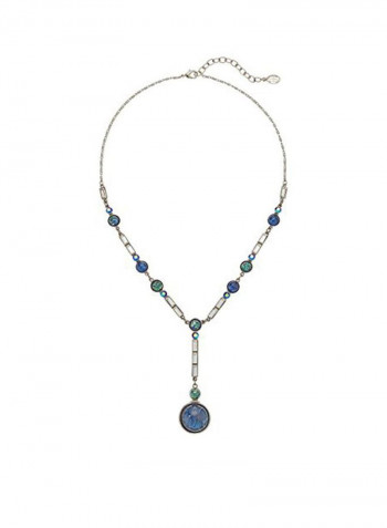 Lunar Eclipse Swarovski Crystal Studded Y Necklace