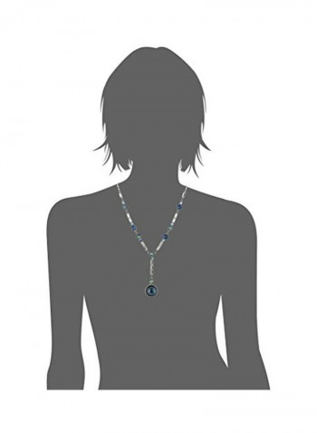 Lunar Eclipse Swarovski Crystal Studded Y Necklace