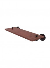 Wooden Bath Shelf Brown/Black 16inch