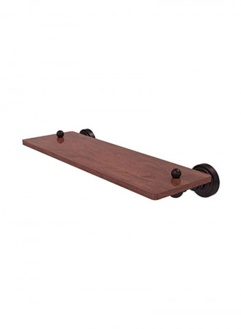 Wooden Bath Shelf Brown/Black 16inch