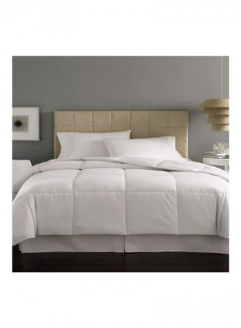 Polyester Mini Stripe Down Comforter Polyester White Queen