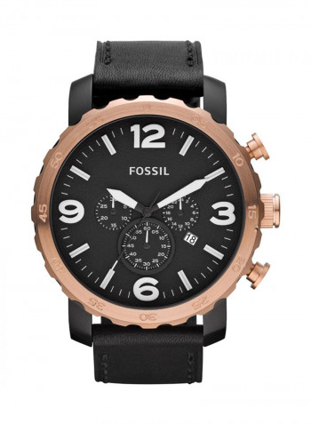 Men's Nate Leather Chronograph Watch JR1369
