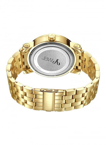 Men's Hendrix 0.20 Ctw Diamond 18K Gold-Plated Stainless-Steel Watch J6338B