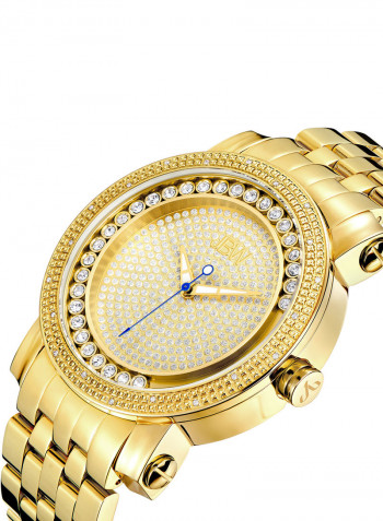 Men's Hendrix 0.20 Ctw Diamond 18K Gold-Plated Stainless-Steel Watch J6338B