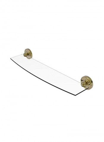 Glass Shelf Organizer Clear/Gold 24inch
