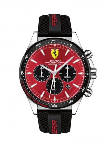 Men's Pilota Rubber Strap Analog Watch 830595