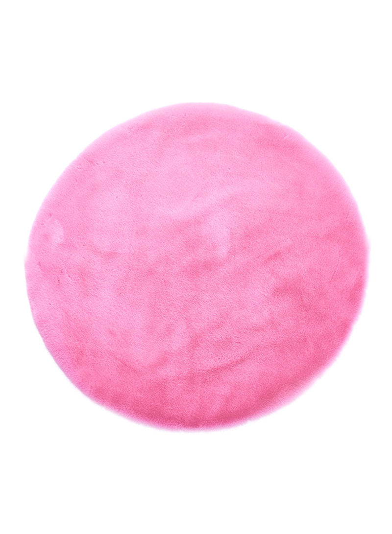 European Round Wear-Resistant Rug Pink 50x60centimeter