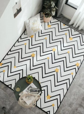 Multi Function Simple Style Decorative Carpet White 190x190centimeter