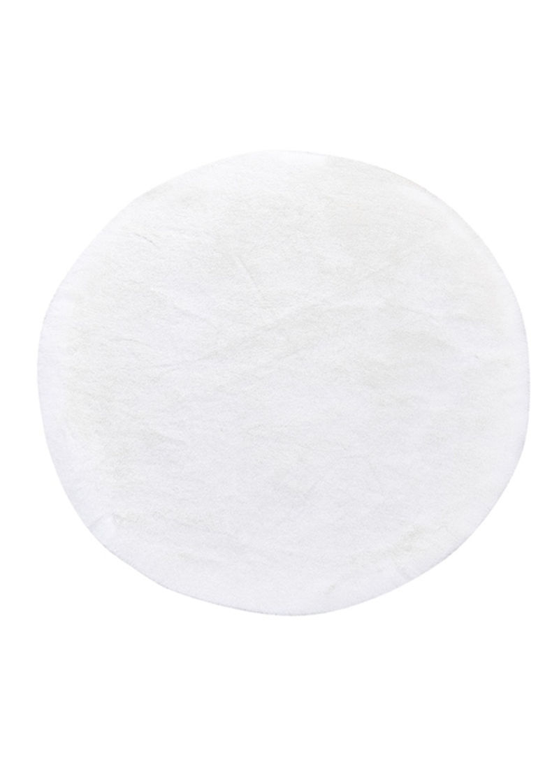 European Round Wear-Resistant Rug White 50x60centimeter