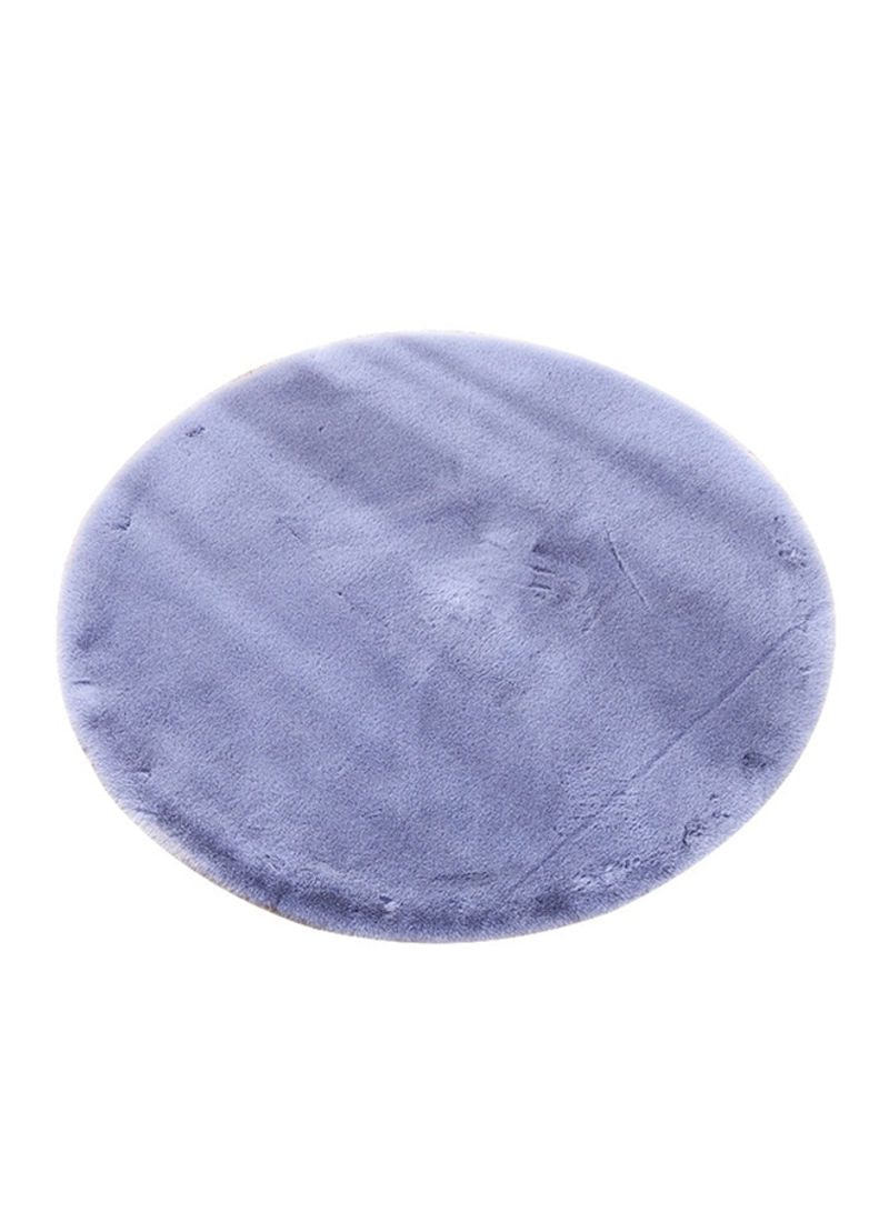 Round Wear Resistant Rug Blue 50x60centimeter