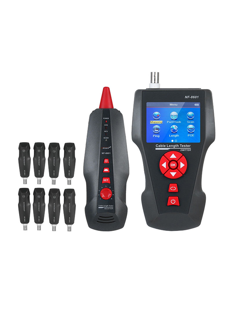 Multi-Functional LCD Network Cable Tester Black/Red/Yellow