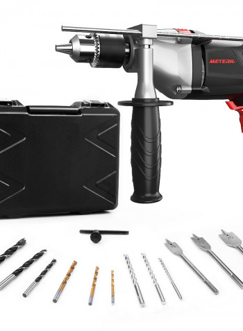 950W Hammer Drill Set Red/Black/Silver