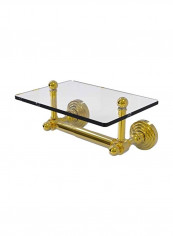 Waverly Place Collection Glass Shelf Clear/Gold