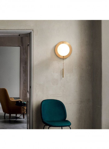 E27 LED Glass Ball Wall Light Gold/White