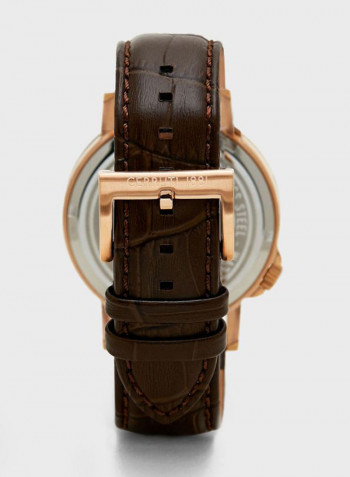 Men's Caiano Leather Analog Watch C CRWA24903