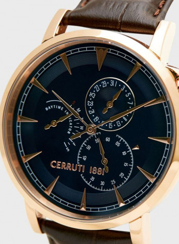 Men's Caiano Leather Analog Watch C CRWA24903