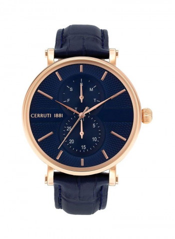 Men's Leather Analog Watch C CRWA26003