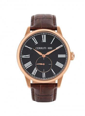 Men's Leather Analog Wrist Watch  C Crwa26304