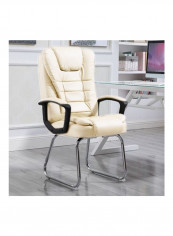 Comfortable Modern Chair with Anti-slip Cushion Beige