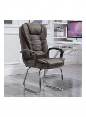 Comfortable Modern Chair with Anti-slip Cushion Coffee