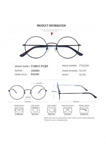 Round Eyeglasses Frame