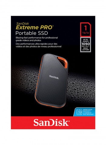 Extreme PRO Portable External SSD - Up to 1050MB/s - USB-C, USB 3.1 1TB Black/Orange