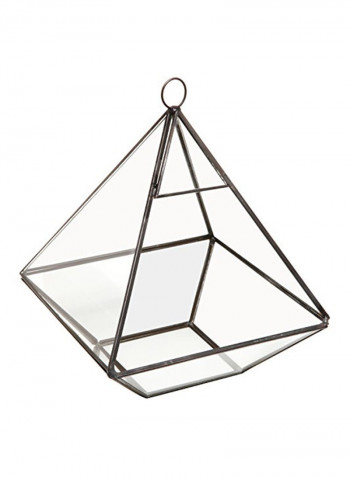 Hanging Glass Prism Tea Light Candle Holder Clear