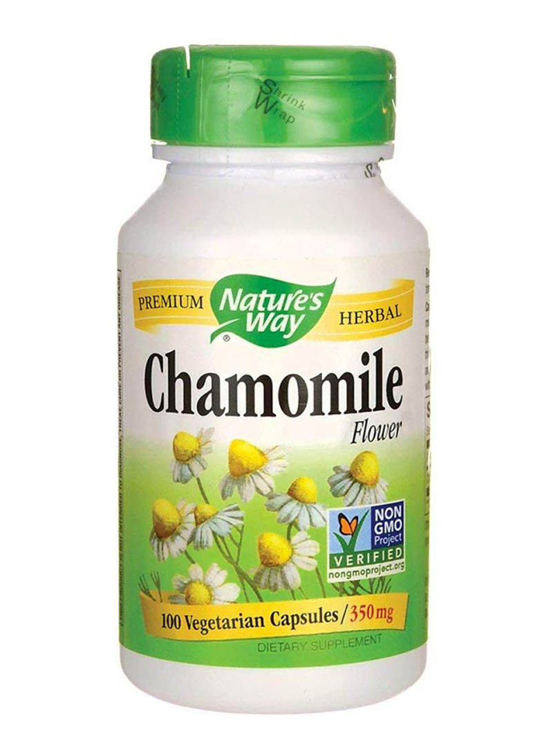 Pack Of 6 Chamomile Flowers Dietary Supplement - 6 x 100 Capsules