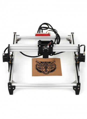 CNC Engraver Carver Laser Printer With Protective Glass أسود/فضي