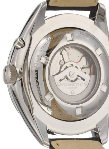 Men's Leather Analog Watch SRN049P1