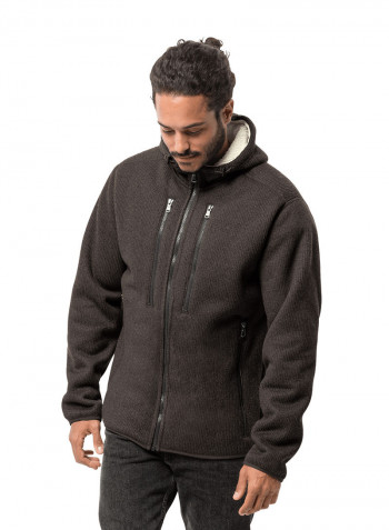 Hooded Robson Jacket Brown Stone