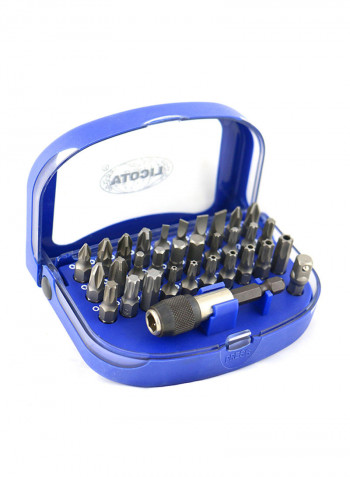 Tool set 1/2 and 1/4 6 sides 98 objects Silver/Blue/Black